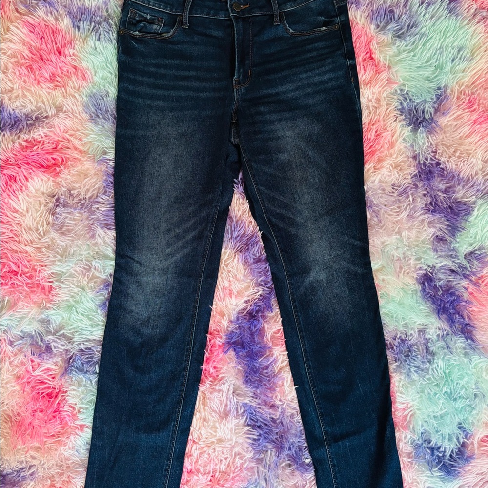 Old Navy Dark Blue Mid-Rise Pop Icon Skinny